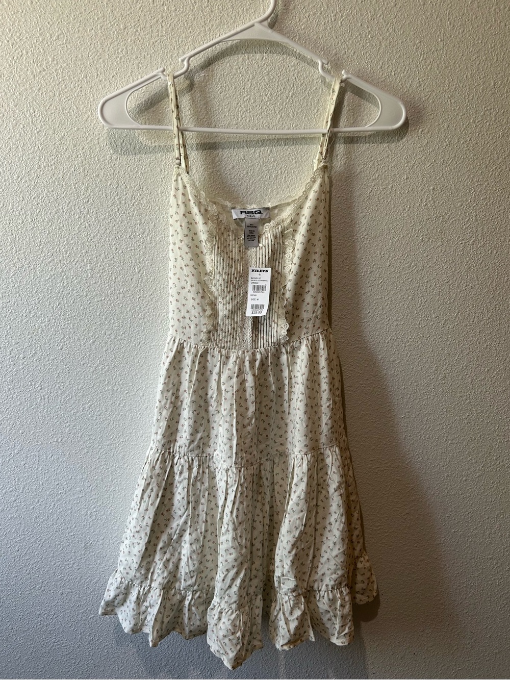Tillys Cream Floral Tiered Sundress